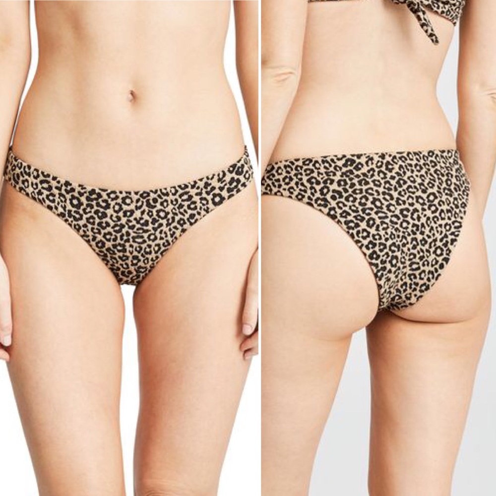 NWT Mara Hoffmann Bikini Bottoms Size Large Kay Leopard Print